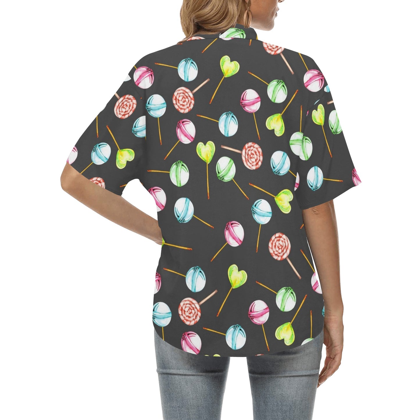 Lollipop Pattern Print Design LL02 Women's Hawaiian Shirt