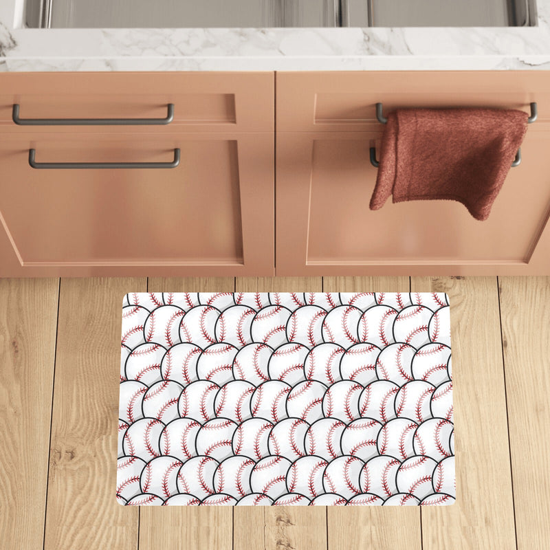 Baseball Pattern Kitchen Mat