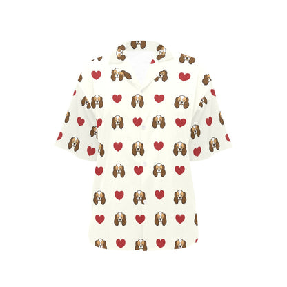 Cavalier King Charles Spaniels Pattern Print Design 01 Women's Hawaiian Shirt