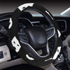 Acting Mask Pattern Print Design 03 Steering Wheel Cover with Elastic Edge