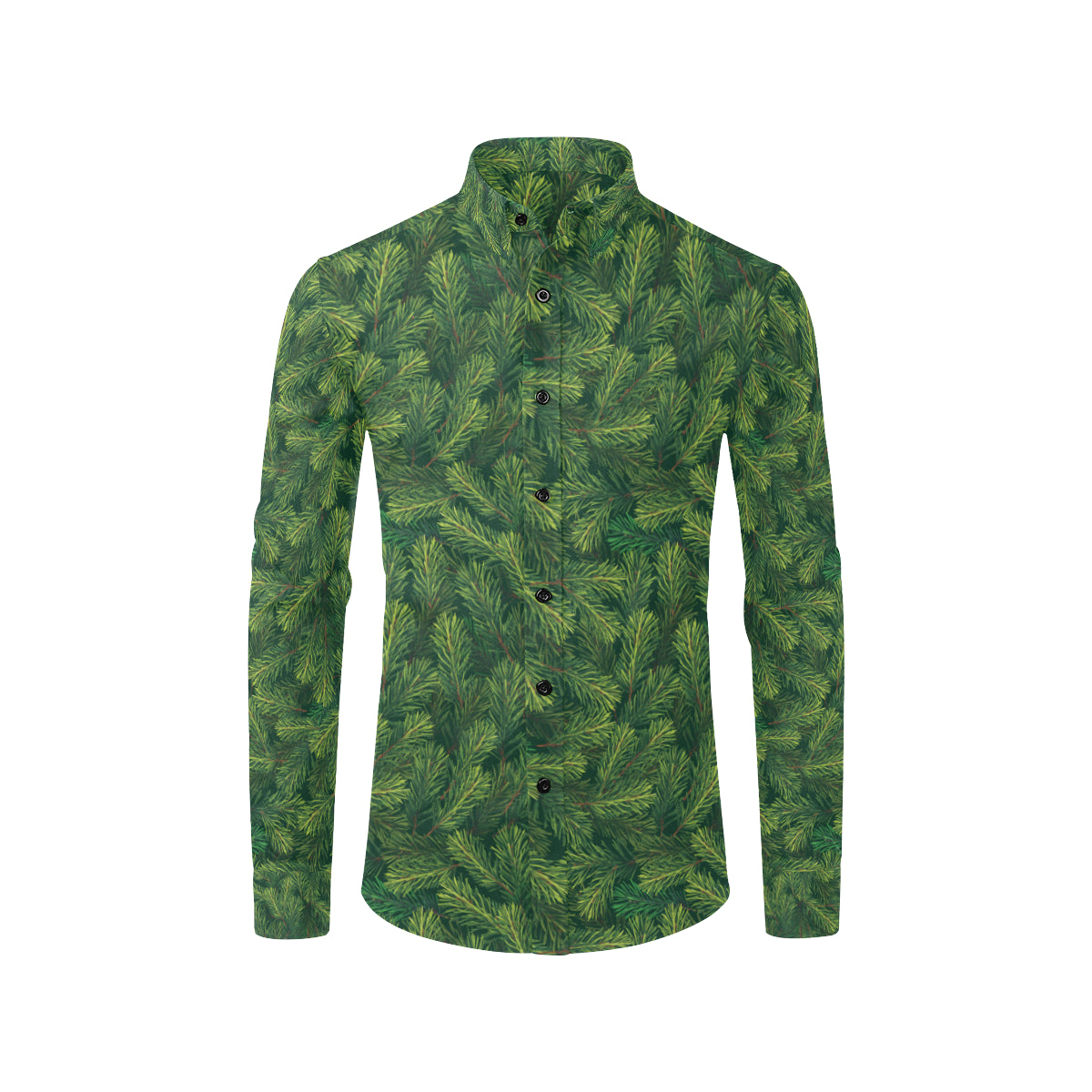 Christmas Tree Pattern Print Design 02 Men's Long Sleeve Shirt