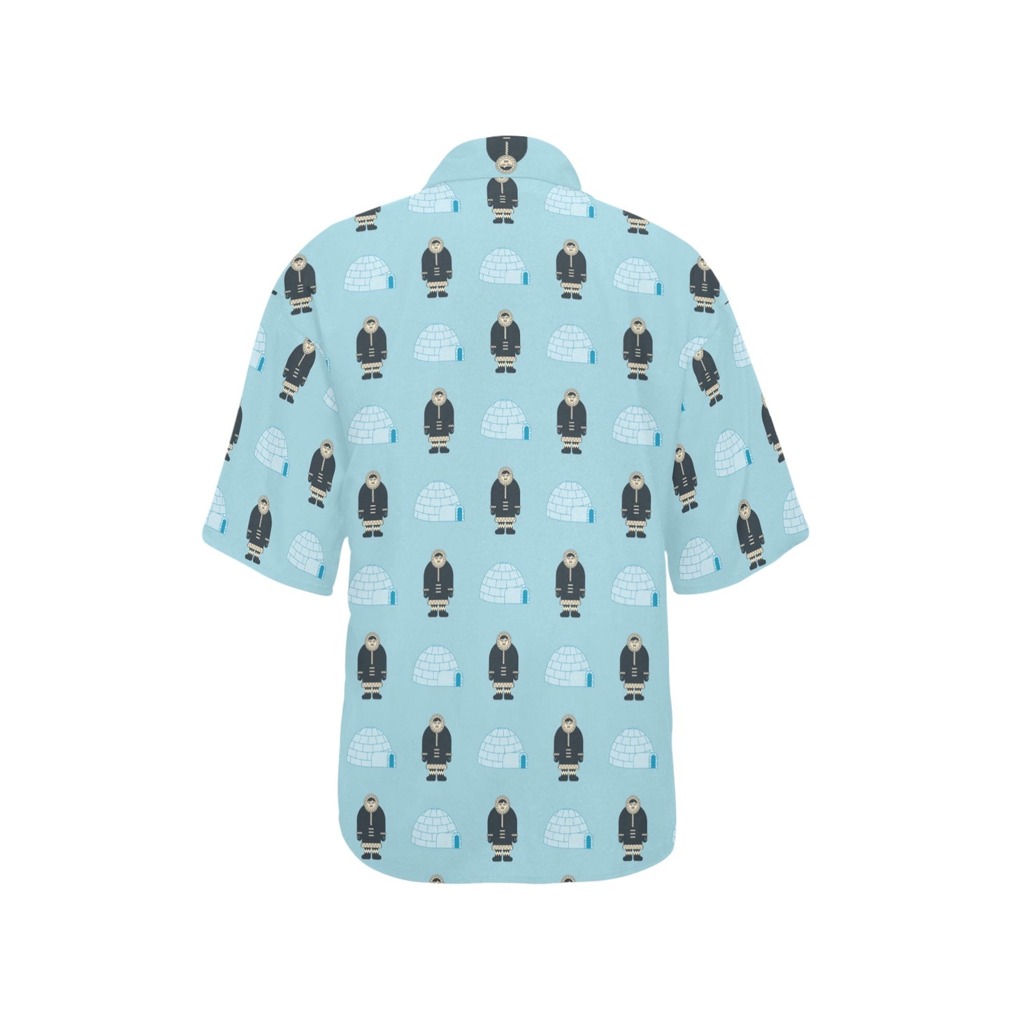 Eskimo Pattern Print Design 03 Women's Hawaiian Shirt