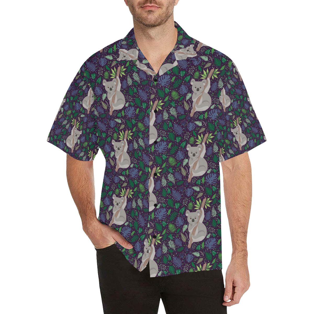 Koala Pattern Print Design 06 Men's Hawaiian Shirt