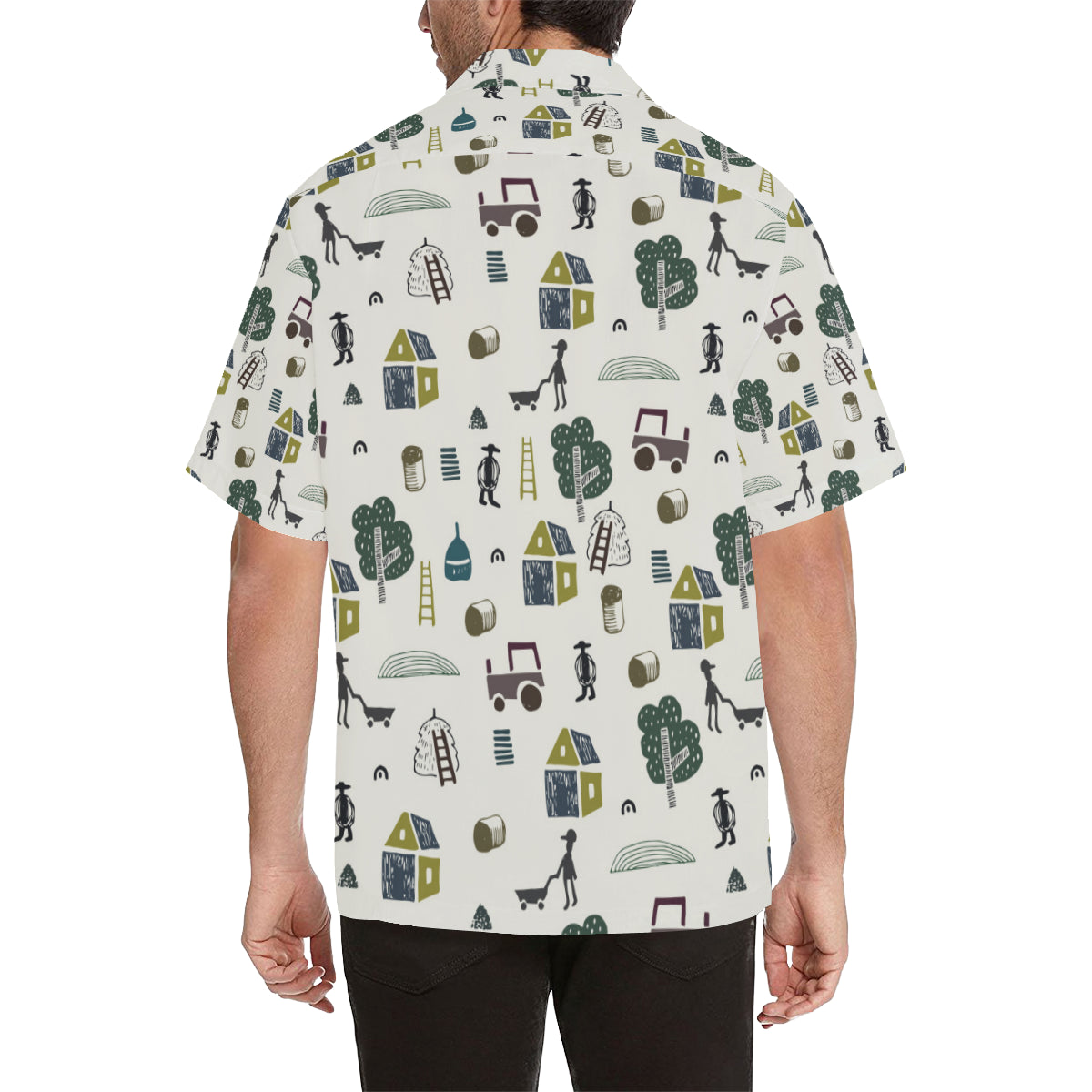 Agricultural Farm Print Design 01 Men's Hawaiian Shirt
