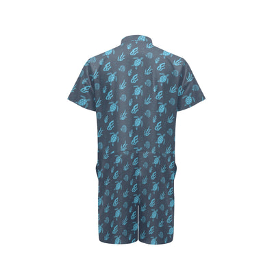 Sea Turtle Print Design LKS307 Men's Romper