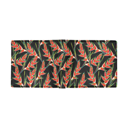 Heliconia Pattern Print Design HL010 Men's ID Card Wallet