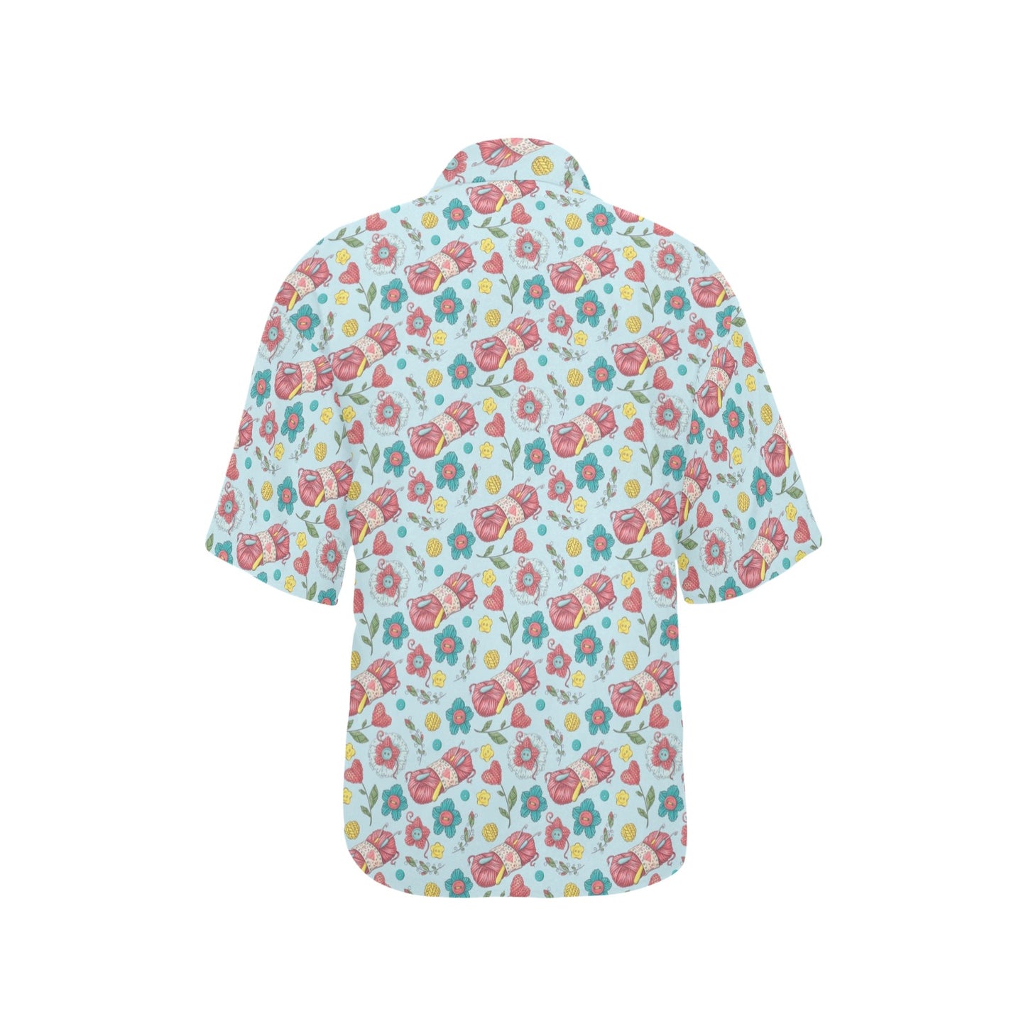 Crochet Pattern Print Design 01 Women's Hawaiian Shirt