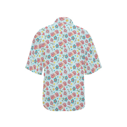 Crochet Pattern Print Design 01 Women's Hawaiian Shirt