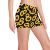 Sunflower Pattern Print Design SF05 Yoga Shorts