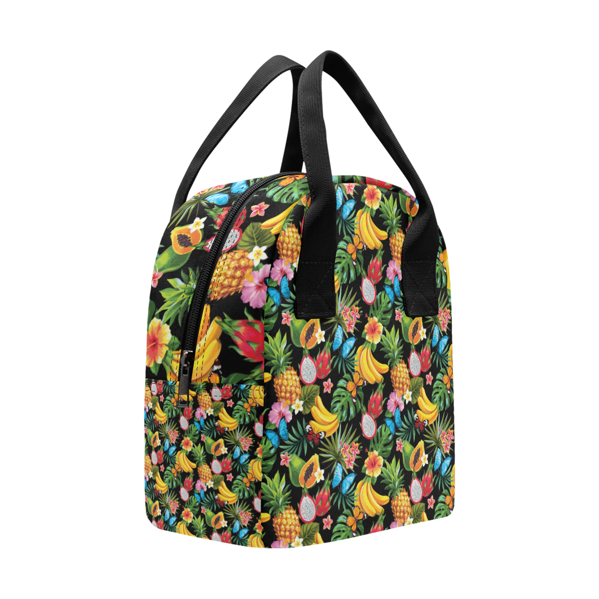 Tropical Fruits Pattern Print Design TF04 Insulated Lunch Bag