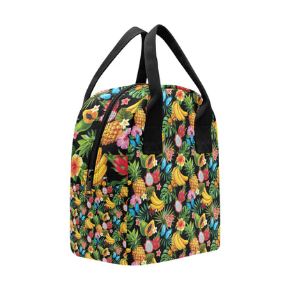 Tropical Fruits Pattern Print Design TF04 Insulated Lunch Bag