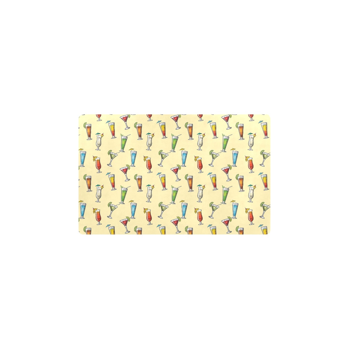 Cocktail Pattern Print Design 02 Kitchen Mat