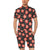 Red Hibiscus Pattern Print Design HB021 Men's Romper