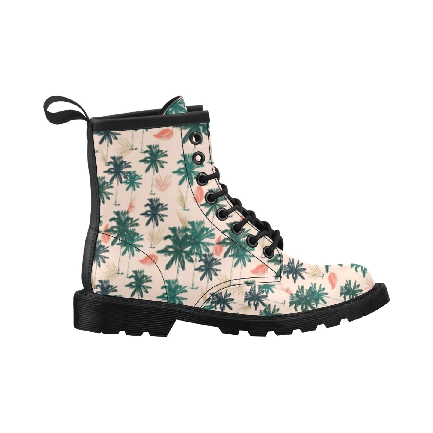 Palm Tree Pattern Print Design PT014 Women's Boots