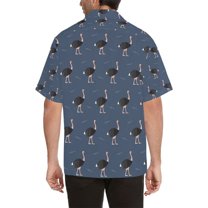Ostrich Pattern Print Design 04 Men's Hawaiian Shirt