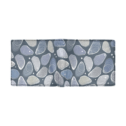 Oyster Pattern Print Design 02 Men's ID Card Wallet