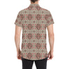 Calendar Aztec Print Pattern Men's Short Sleeve Button Up Shirt