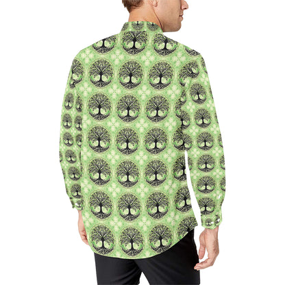 Celtic Pattern Print Design 010 Men's Long Sleeve Shirt
