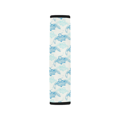 Sea Turtle Pattern Print Design T01 Car Seat Belt Cover