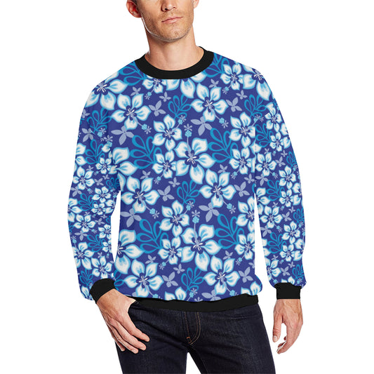 Hibiscus Pattern Print Design HB04 Men Long Sleeve Sweatshirt