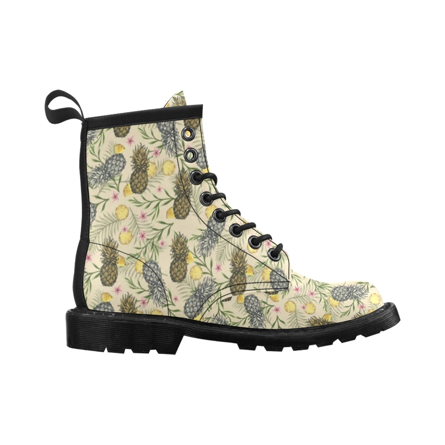 Pineapple Pattern Print Design PP012 Women's Boots