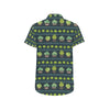 Cactus Pattern Print Design 07 Men's Short Sleeve Button Up Shirt