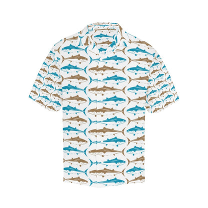 Tuna Fish Print Design LKS301 Men's Hawaiian Shirt
