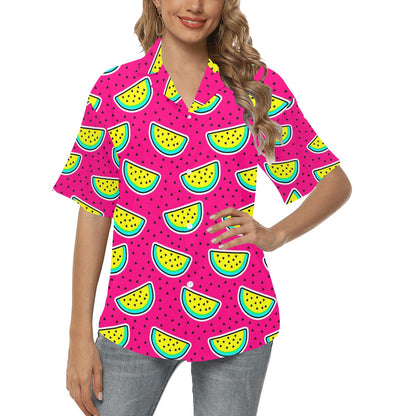 Watermelon Pattern Print Design WM04 Women's Hawaiian Shirt
