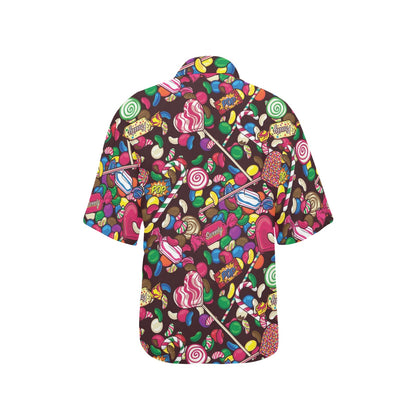 Candy Pattern Print Design CA02 Women's Hawaiian Shirt