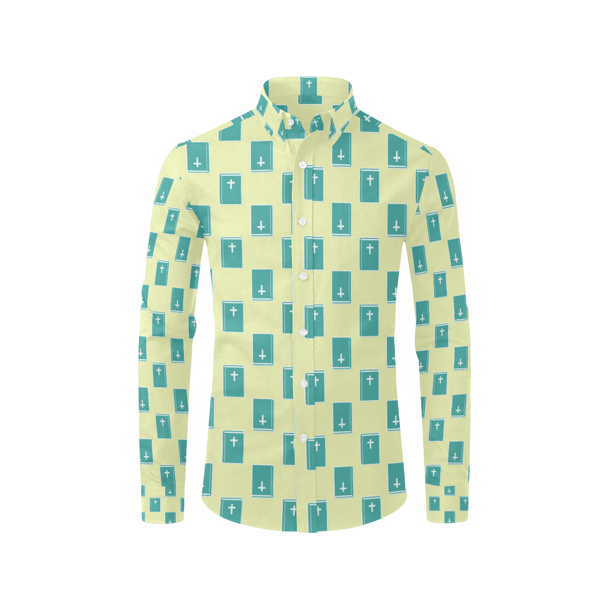 Bible Pattern Print Design 04 Men's Long Sleeve Shirt