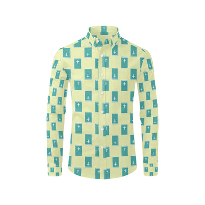 Bible Pattern Print Design 04 Men's Long Sleeve Shirt