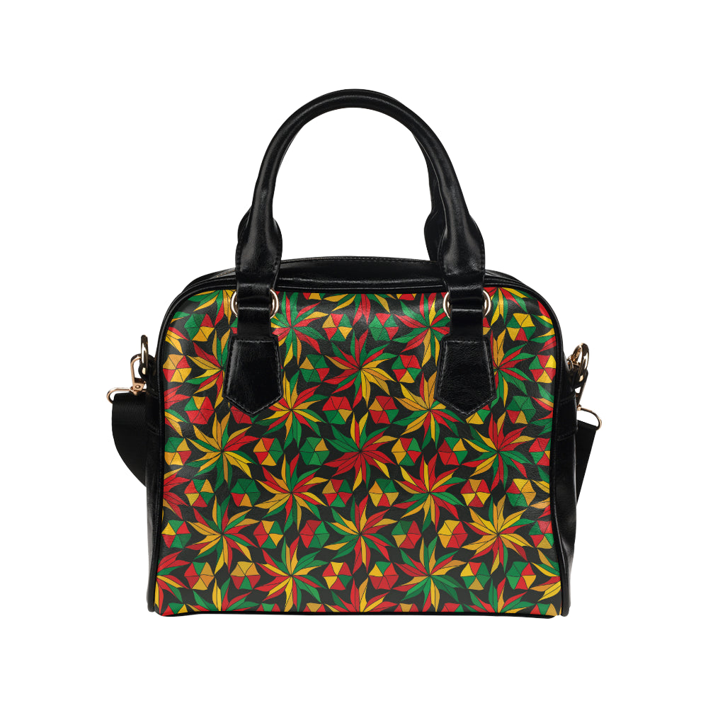 Rastafarian Pattern Print Design A03 Shoulder Handbag