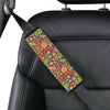 Flower Power Peace Paisley Themed Print Car Seat Belt Cover