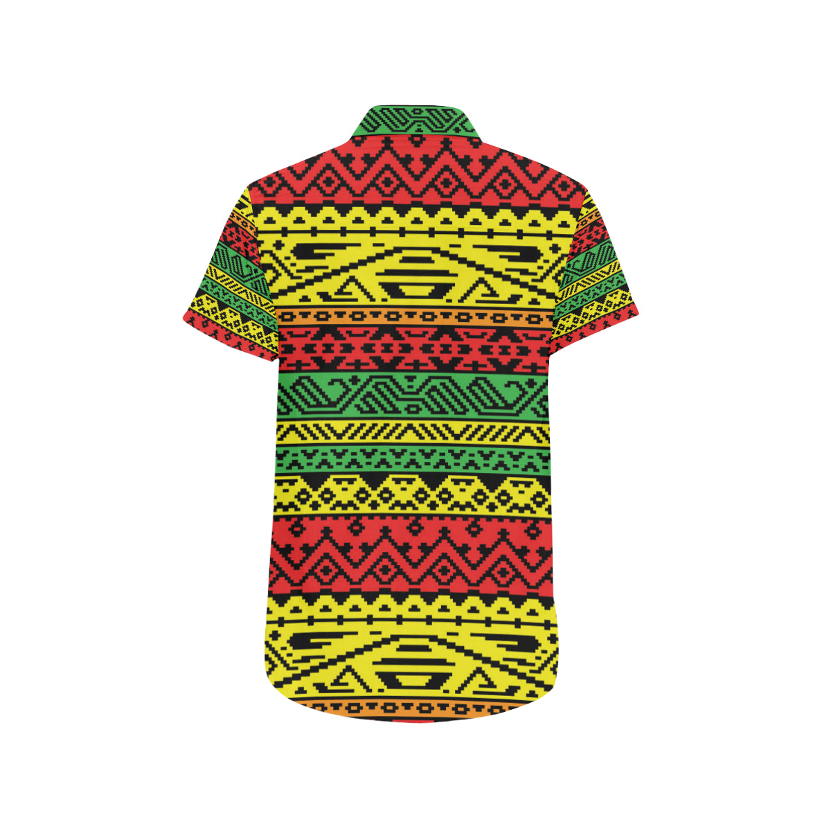 Rastafarian Pattern Print Design A02 Men's Short Sleeve Button Up Shirt