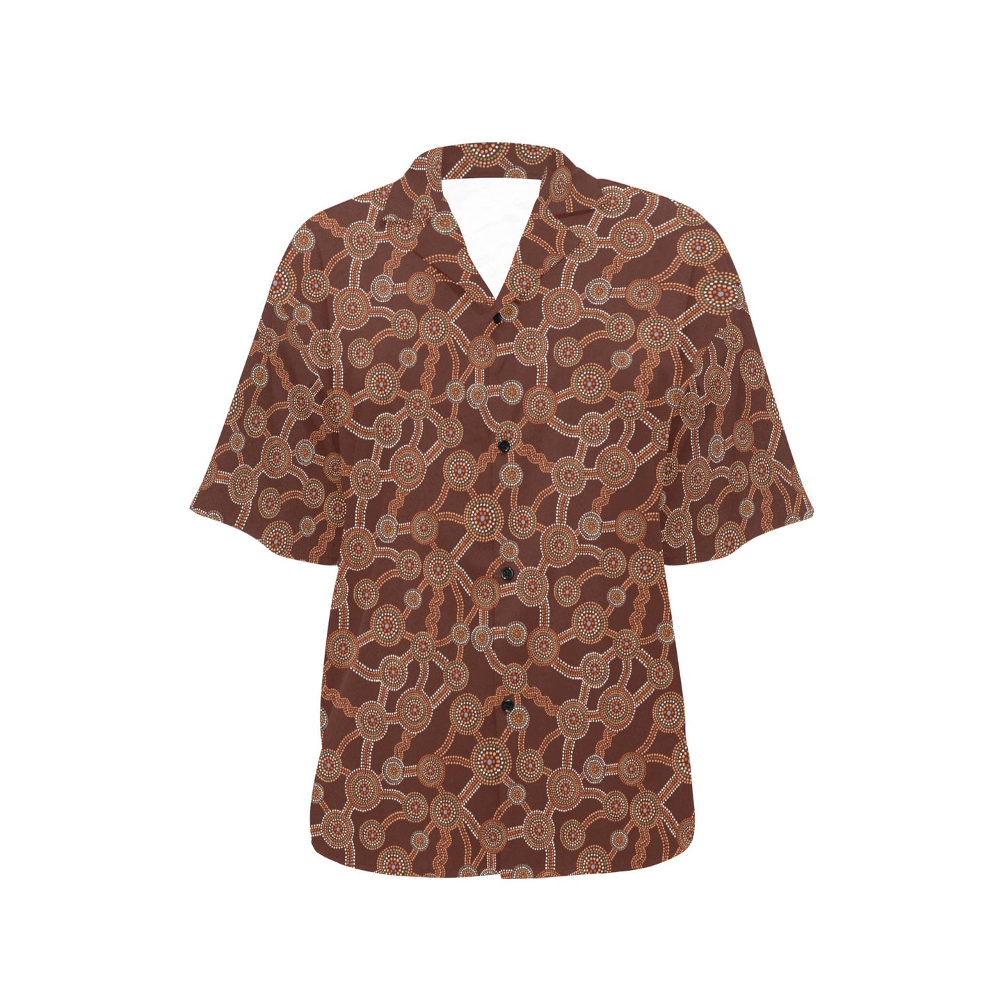 Aboriginal Pattern Print Design 03 Women's Hawaiian Shirt