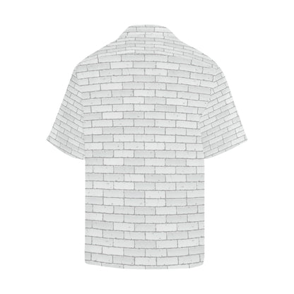 Brick White Pattern Print Design 03 Men's Hawaiian Shirt