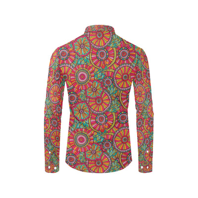 Boho Pattern Print Design 01 Men's Long Sleeve Shirt