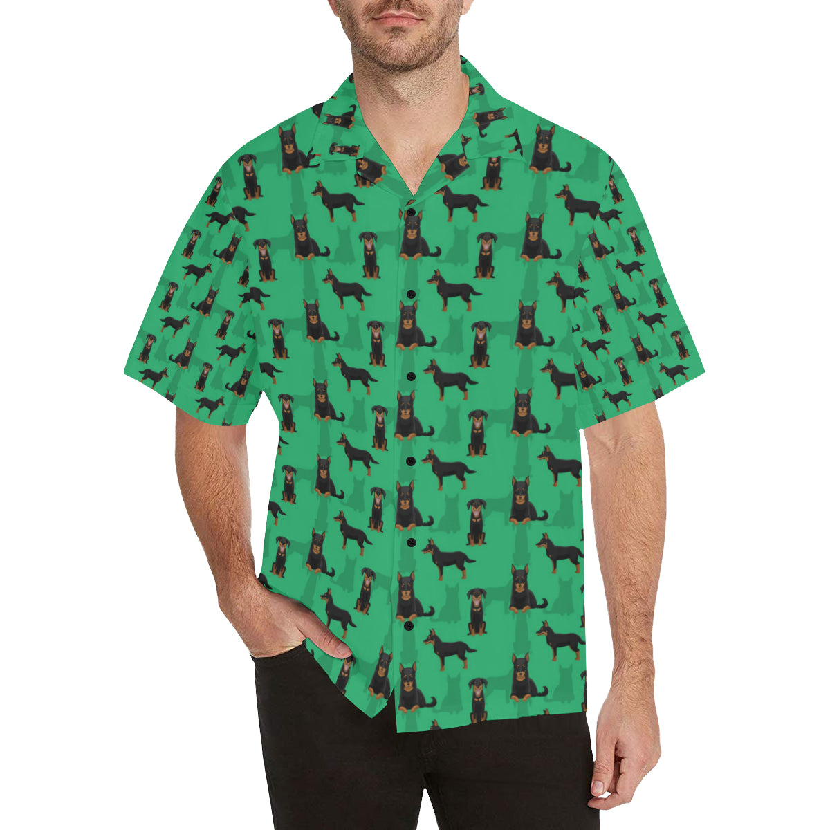 Beauceron Pattern Print Design 01 Men's Hawaiian Shirt