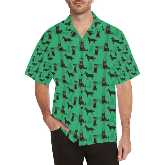 Beauceron Pattern Print Design 01 Men's Hawaiian Shirt