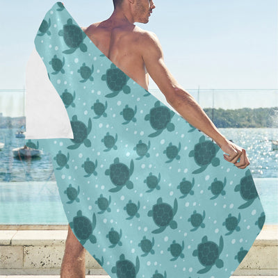 Sea Turtle Print Design LKS305 Beach Towel 32" x 71"