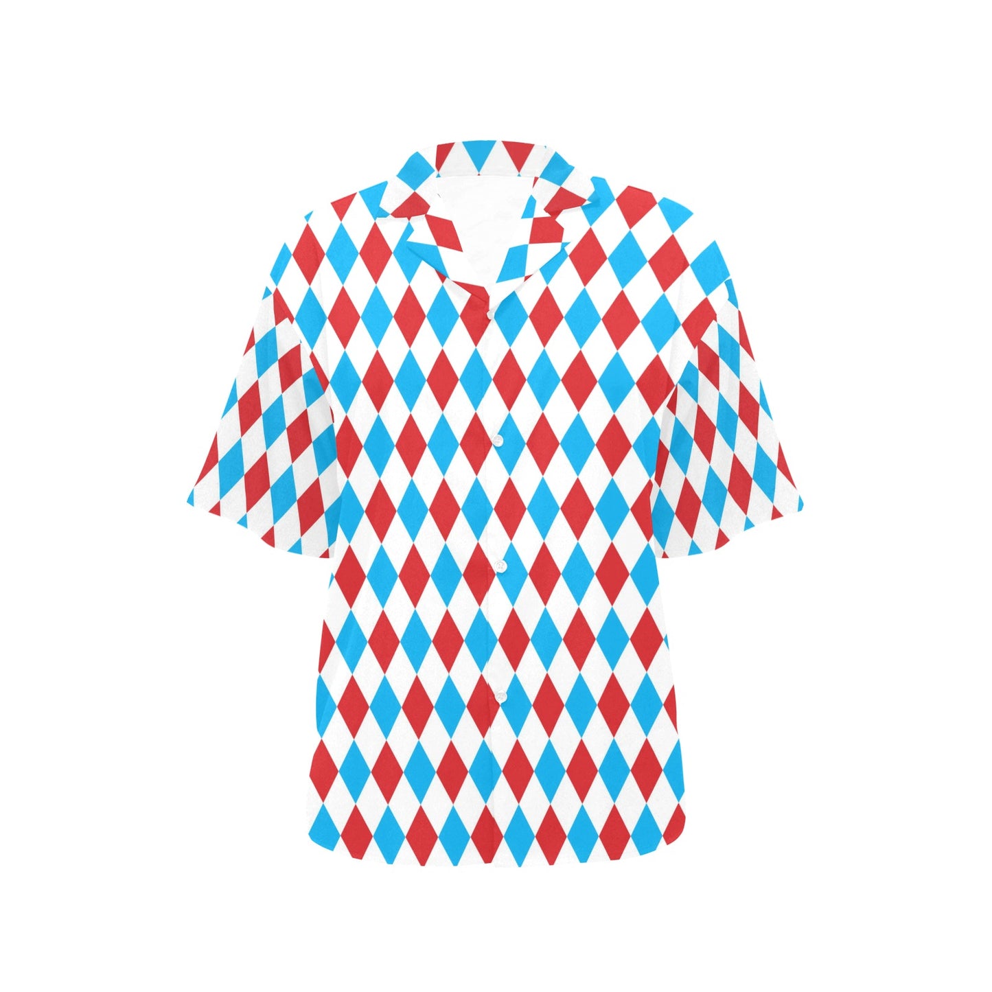 Harlequin Print Design LKS402 Women's Hawaiian Shirt