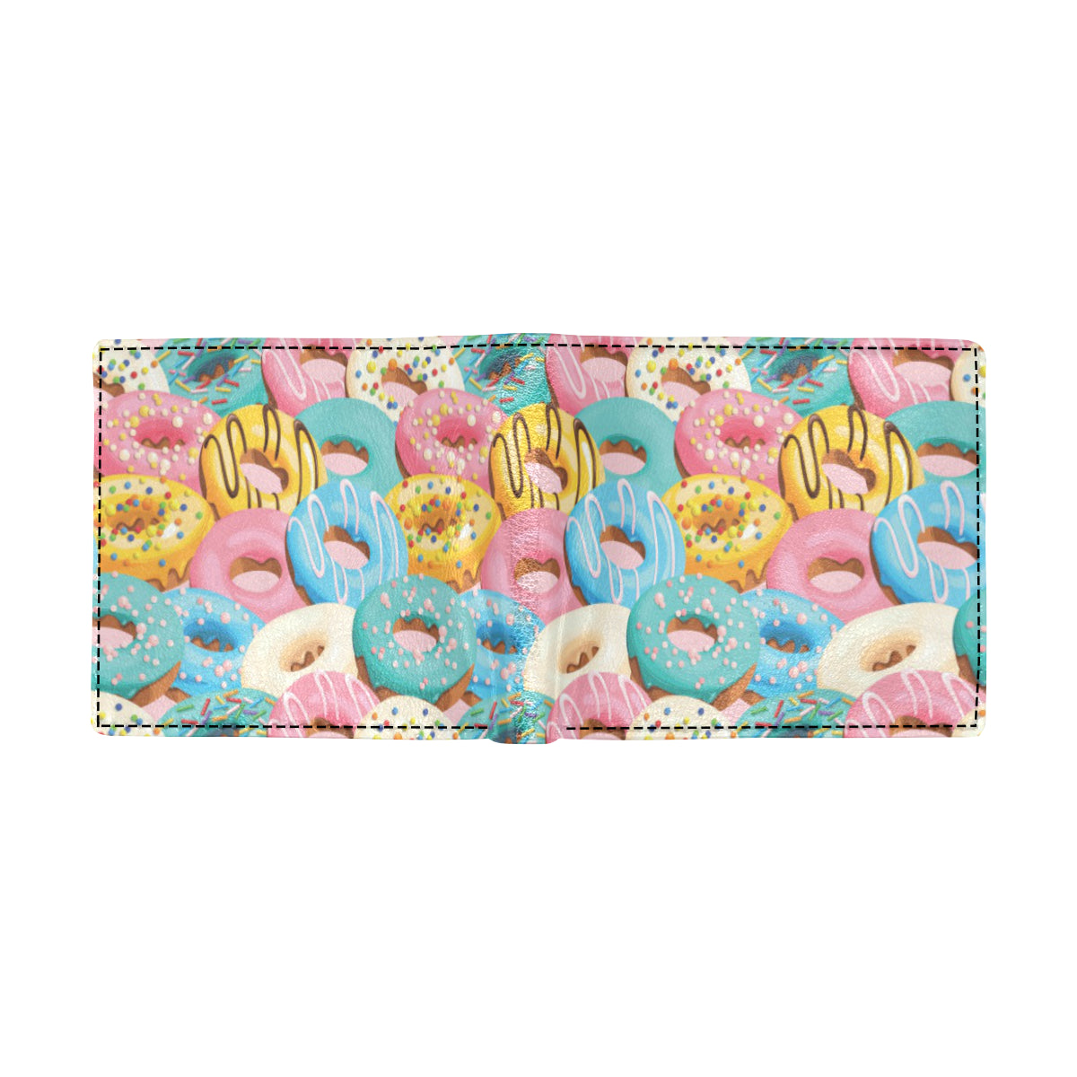 Donut Pattern Print Design DN01 Men's ID Card Wallet