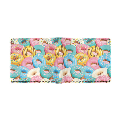 Donut Pattern Print Design DN01 Men's ID Card Wallet