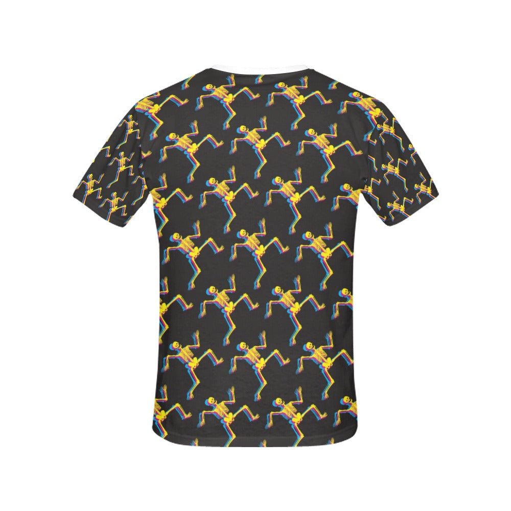 Skeleton Skeleton 3D Print Design LKS301 Women's  T-shirt