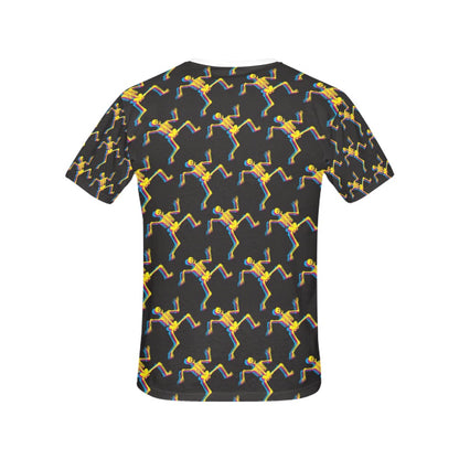 Skeleton Skeleton 3D Print Design LKS301 Women's  T-shirt
