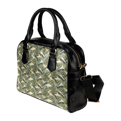 Banana Leaf Pattern Print Design 04 Shoulder Handbag