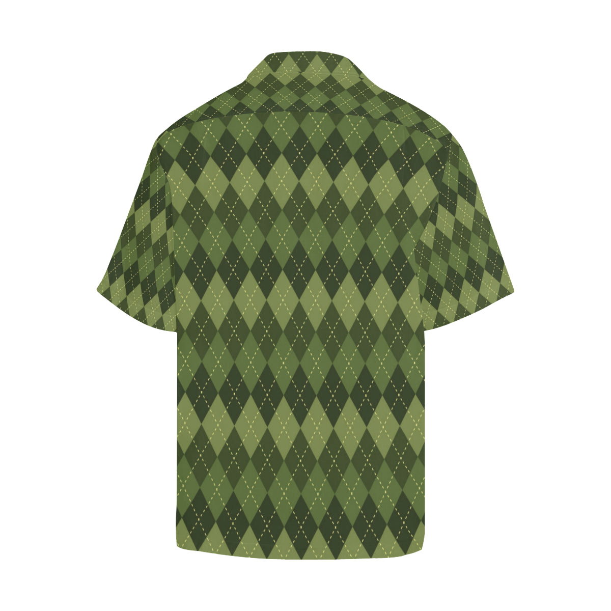 Argyle Green Pattern Print Design 01 Men's Hawaiian Shirt