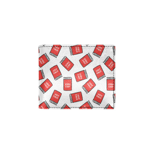Bible Pattern Print Design 03 Men's ID Card Wallet