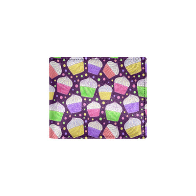 Cupcake Pattern Print Design CP07 Men's ID Card Wallet