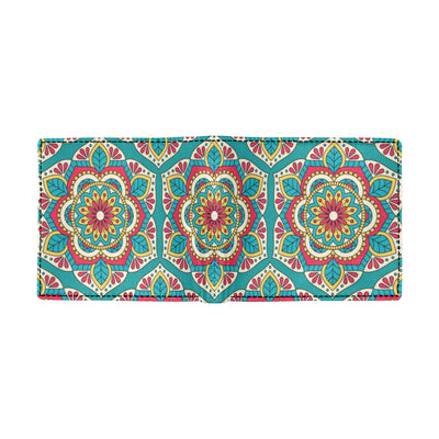 Mandala Pattern Print Design 03 Men's ID Card Wallet